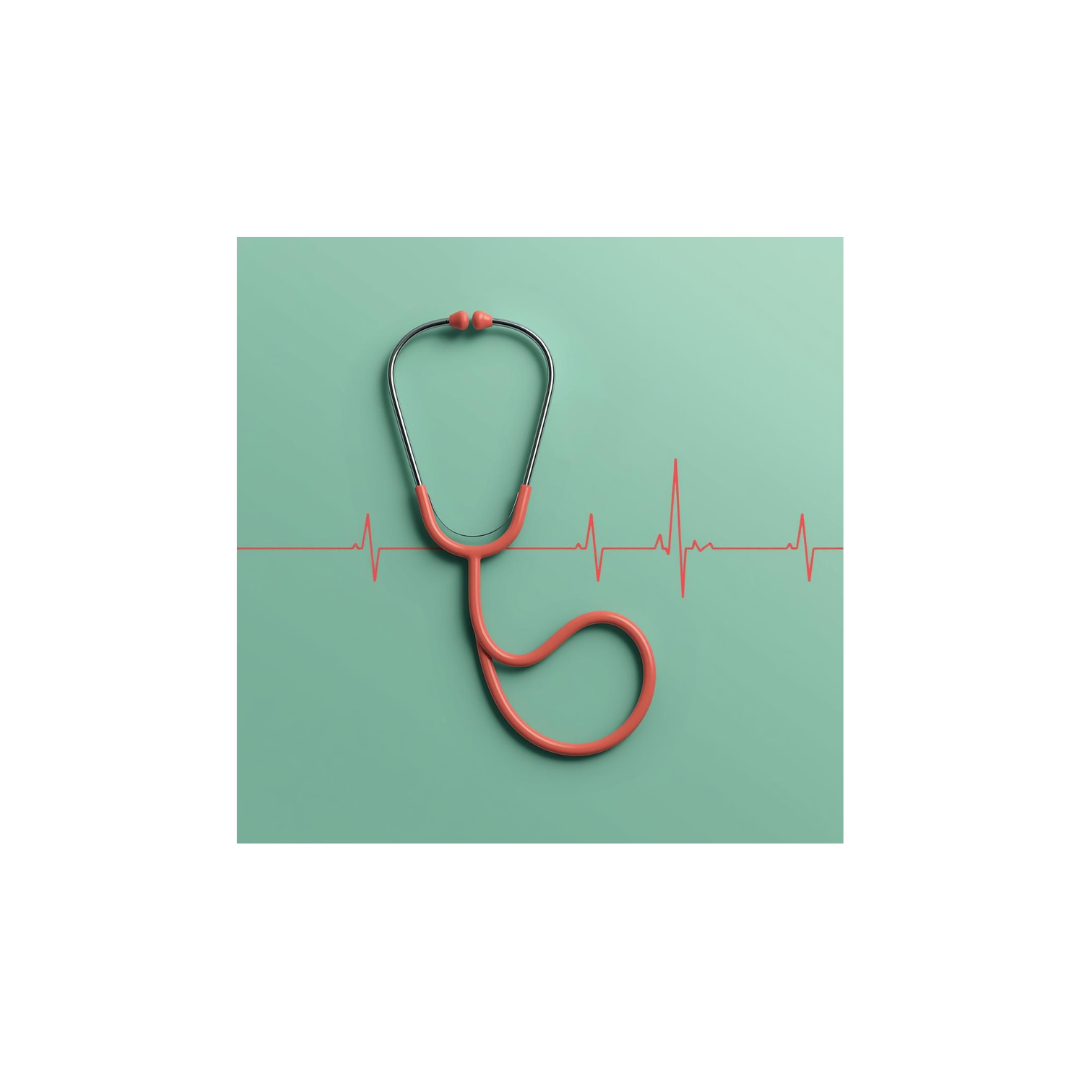 Stethoscope with heartbeat